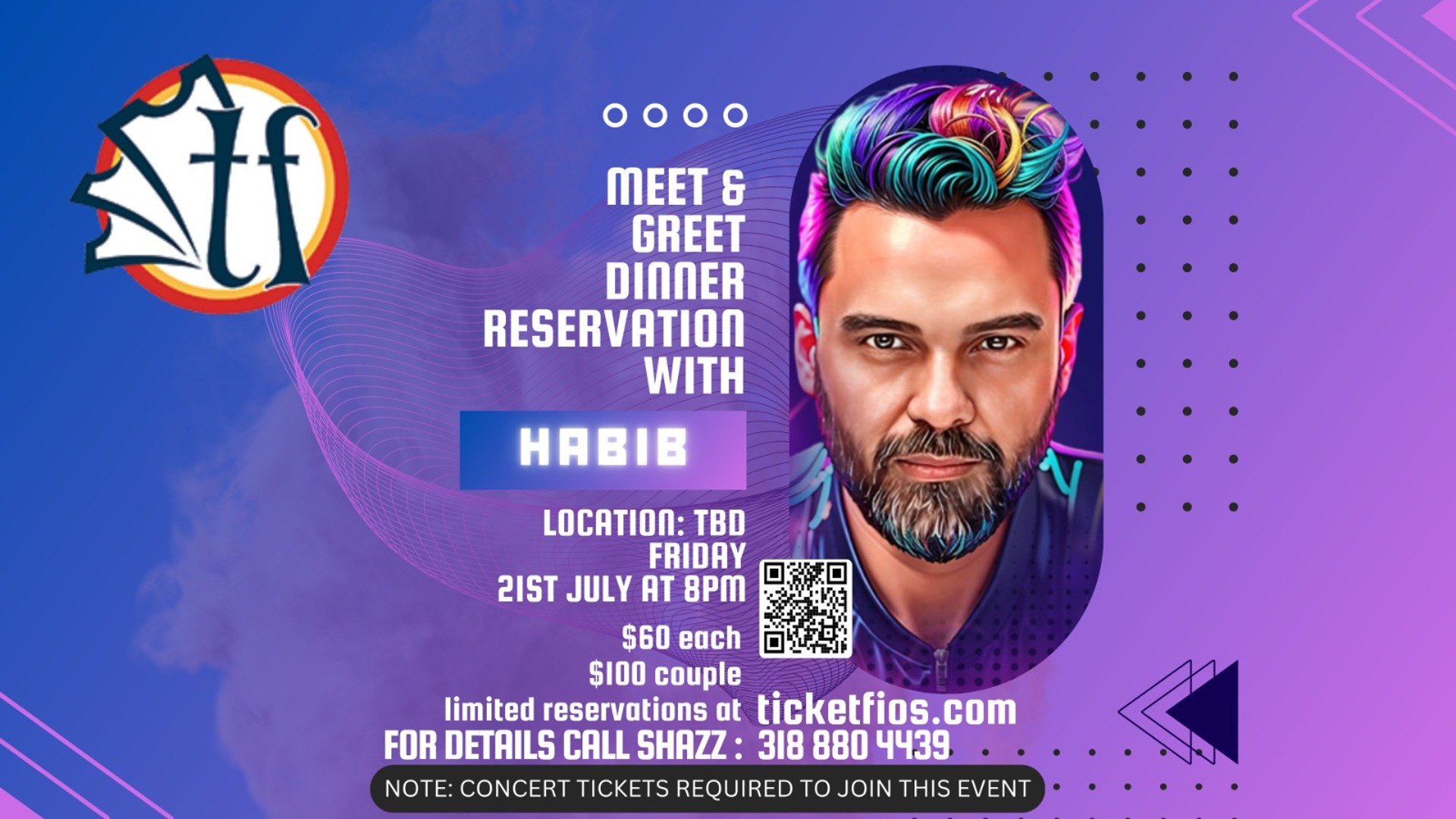 MEET & GREET DINNER RESERVATION WITH HABIB